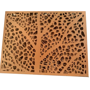 Placage en aluminium perforé de signe d'art
